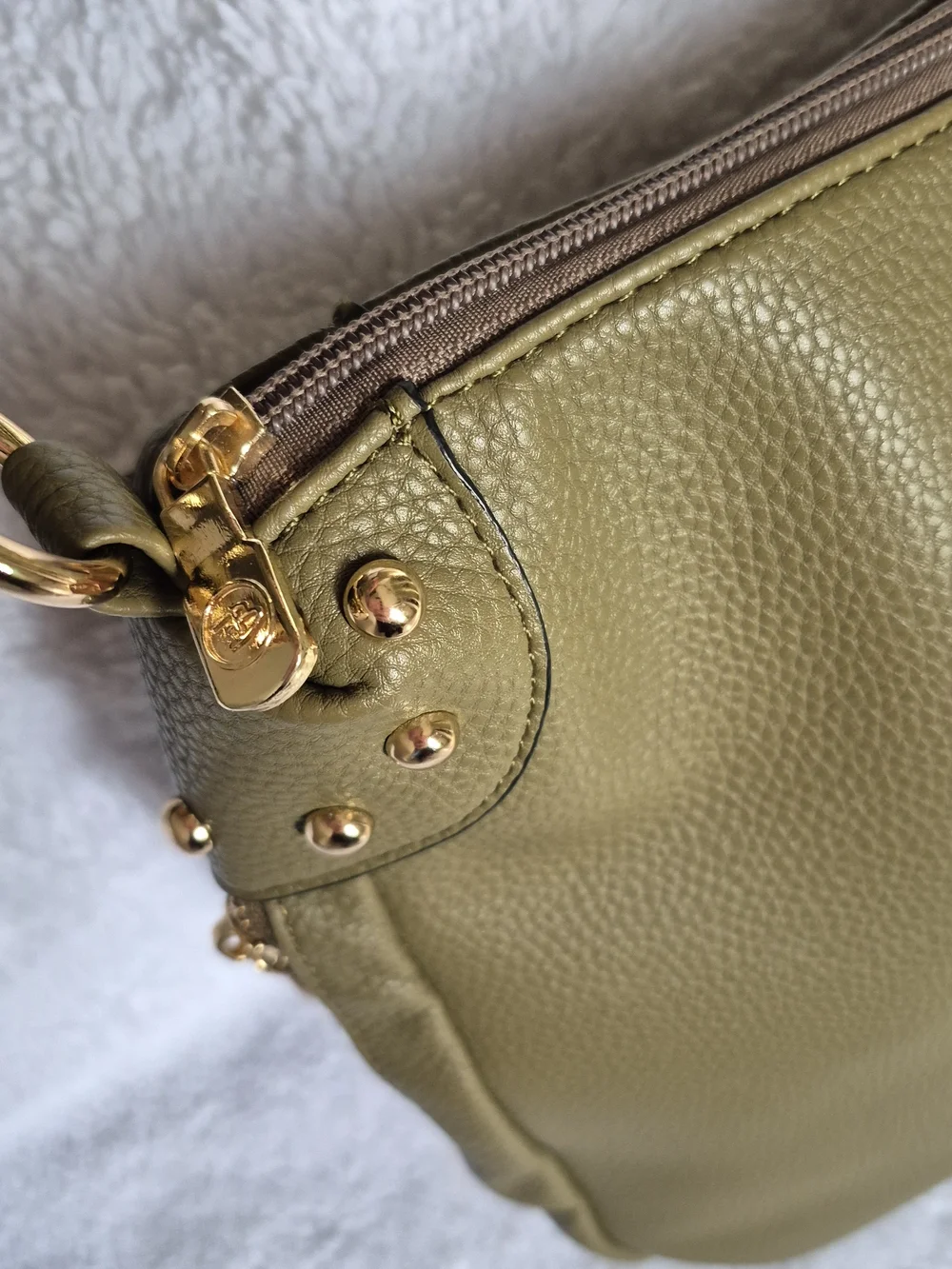 Olive Green Women's Shoulder Bag - Picture 3 of 10